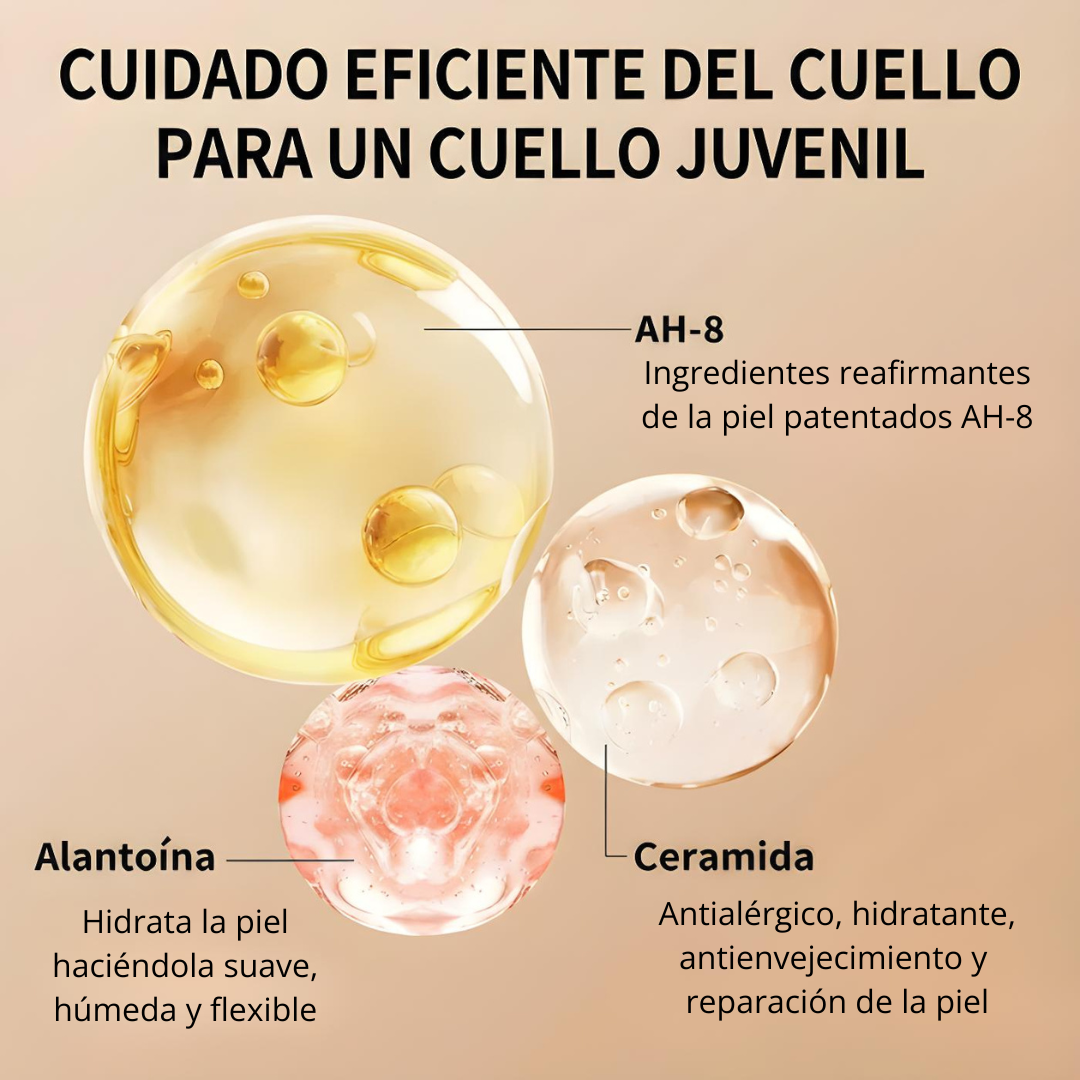 Roll-on Reafirmante de Cuello y Papada: Hexapéptido-8 + Ácido Hialurónico y Ceramidas - Tratamiento Antiarrugas